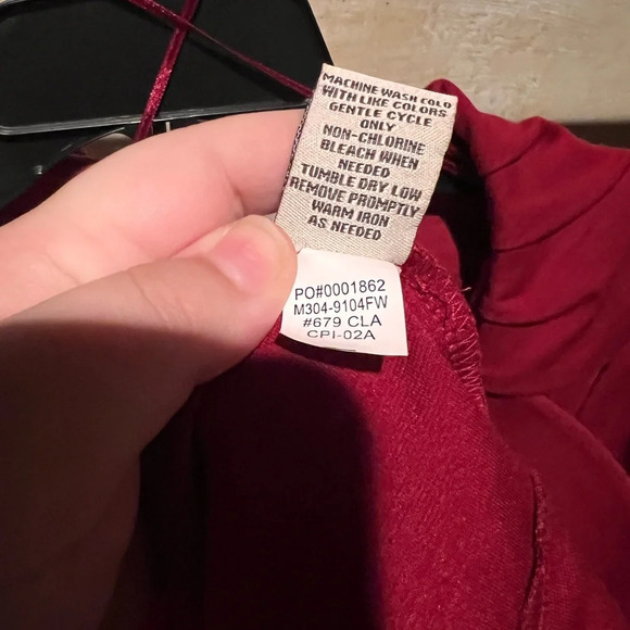 Fever Scalloped Dress Jacket Fabric Buttons Tie Belt Red Spandex blend Women's L - Picture 10 of 10